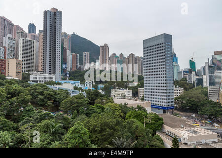 CHINA HONG KONG Wolkenkratzern Stadtstraße urban Stockfoto