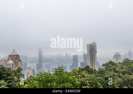 CHINA HONG KONG Wolkenkratzer Skyline der Stadt anzeigen Stockfoto