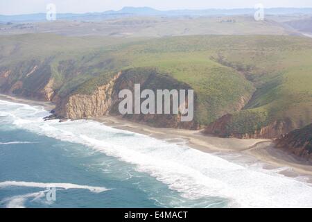 Luftaufnahme von Point Reyes National Seashore in Marin County, Kalifornien Stockfoto