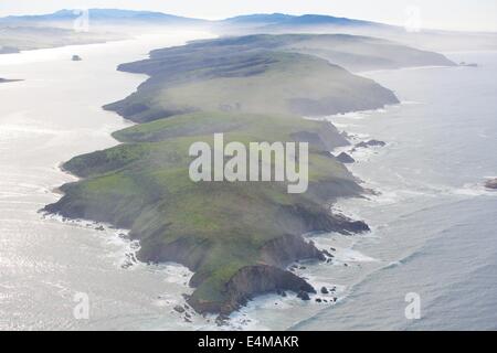 Luftaufnahme von Point Reyes National Seashore in Marin County, Kalifornien Stockfoto