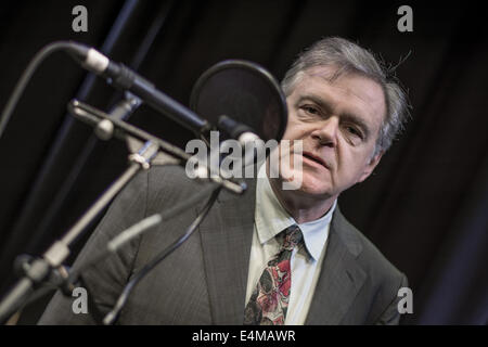 Aufzeichnung von BBC Radio 4 'The Missing Hancocks"Darsteller Kevin McNally. BBC Broadcasting House, Radio Theater, Frühjahr 2014, Stockfoto