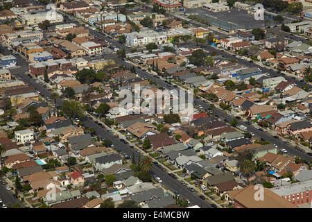 Suburbia, South Los Angeles, Los Angeles, Kalifornien, USA - Antenne Stockfoto