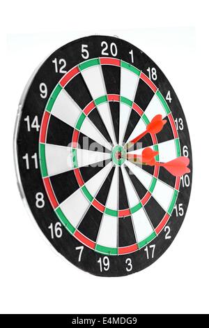 Eine Nahaufnahme einer Dartscheibe Stockfoto