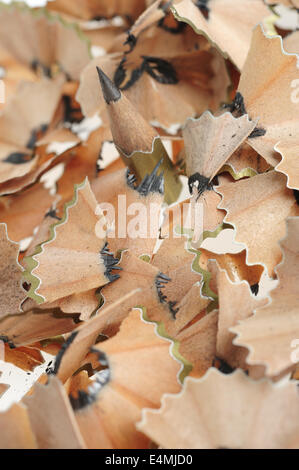 Bleistift in eine Umwelt-Späne Stockfoto