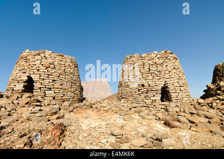 Bienenstock Gräber, ein UNESCO-Weltkulturerbe. Bei Al-Ayn in der Hajar Berge von Oman im Nahen Osten befindet. Stockfoto