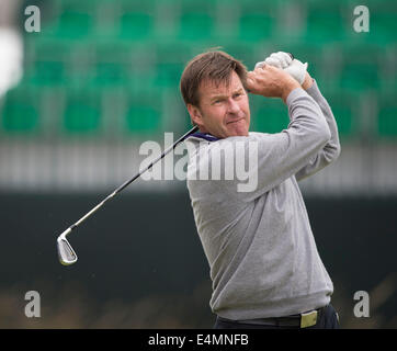 Hoylake, UK. 14. Juli 2014. Die offene. Sir Nick FALDO [ENG] während seiner Praxis runden. Bildnachweis: Aktion Plus Sport/Alamy Live-Nachrichten Stockfoto