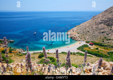 Stara Baska (Old Baska) Insel Krk, Kroatien Stockfoto