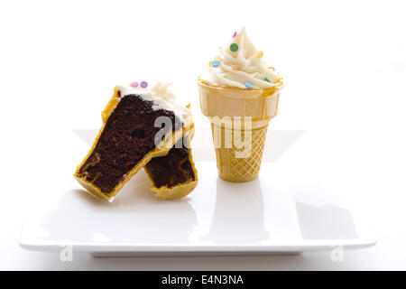 Ice Cream Cone cupcake Stockfoto