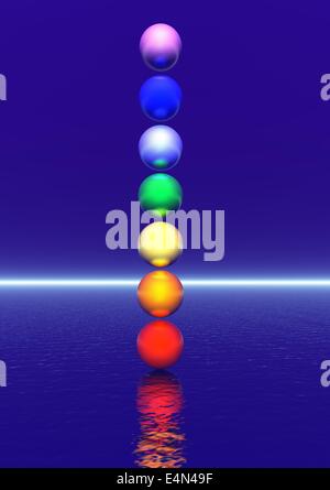 Chakra-Spalte Stockfoto