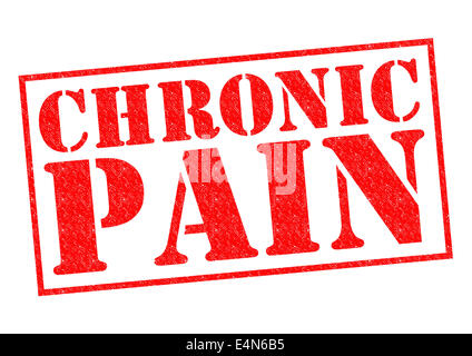 CHRONISCHE Schmerzen roten Stempel auf einem weißen Hintergrund. Stockfoto