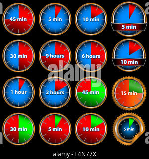 Satz von Zeit Stockfoto