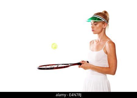 Attraktive Frau Tennisspieler Stockfoto