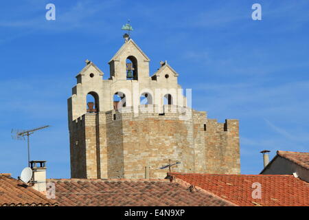 Kirche von Saintes-Maries-de-la-Mer, Frankreich Stockfoto