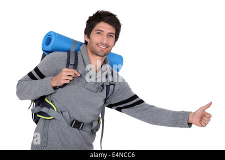 Studioportrait von einen Tramper Stockfoto