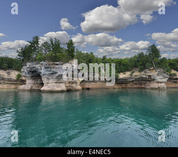 Abgebildete Rock National Lake Shore Stockfoto