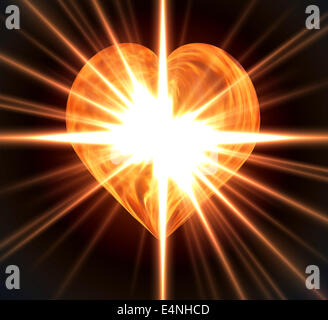 glühende Herzen Stockfoto