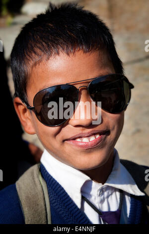 Schulkinder, Myagdi Bezirk, Nepal Stockfoto