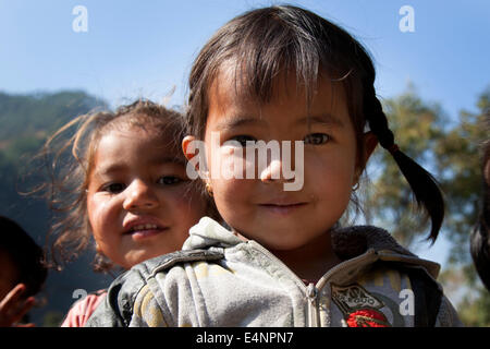 Schulkinder, Myagdi Bezirk, Nepal Stockfoto