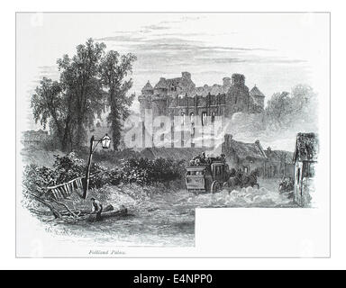 Falkland Palace in Falkland, Fife.   Illustration aus "der britischen Inseln - Cassell Petter & Galpin Teil 19 malerischen Europa. 1877' war malerischen Europa Fahrgast-/illustrierte Zeitschriften von Cassell, Petter, Galpin & Co., London, Paris und New York im Jahre 1877. Die Publikationen dargestellt touristischen Lieblingsplätze in Europa, mit Text-Beschreibungen, Stahl- und Holzstiche von herausragenden Künstlern der Zeit, wie Harry Fenn, William H J Boot, Thomas C. L. Rowbotham, Henry T. Green, Myles B. Foster, John Mogford, David H. McKewan, William L. Leitch, Edmund M. Wimperis und Joseph B. Smith. Stockfoto