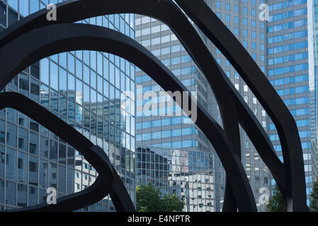 La Défense Wirtschafts- und Nachbarschaft auf den Parisien Vororten. Frankreich. Stockfoto