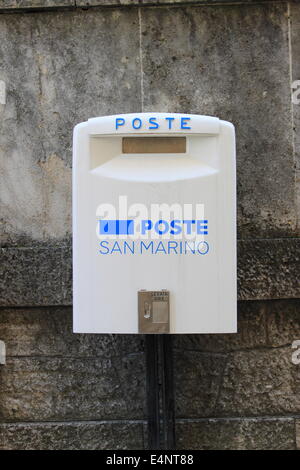 Postfach in der Republik San Marino Stockfoto