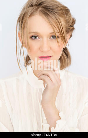 Porträt von blonde Frau Stockfoto