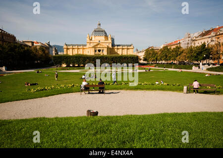 Europa, Kroatien, Zagreb, Kralija Tomislava Square, Ausstellungspavillon (1897) Stockfoto