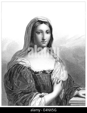 Blanche von Kastilien, Blanka von Kastilien, Blanca de Castilla, Blanche de Castille, 1188-1252, eine Königin-Gemahl von Frankreich Stockfoto