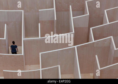 Groß angelegte Labyrinth am National Building Museum - Washington, DC USA Stockfoto