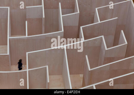 Groß angelegte Labyrinth am National Building Museum - Washington, DC USA Stockfoto