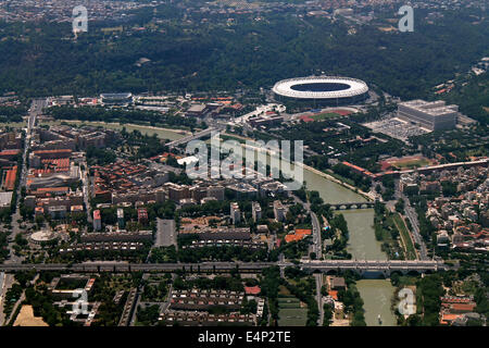 Luftaufnahme des Olympischen Stadion Rom, Italien. Stockfoto