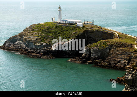 South Stack Leuchtturm Hollyhead Insel Anglesey, Nordwales Stockfoto