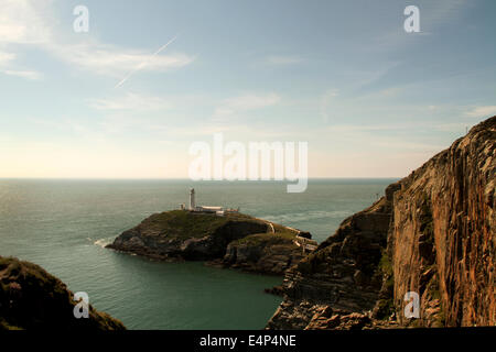 South Stack Leuchtturm Hollyhead Insel Anglesey, Nordwales Stockfoto