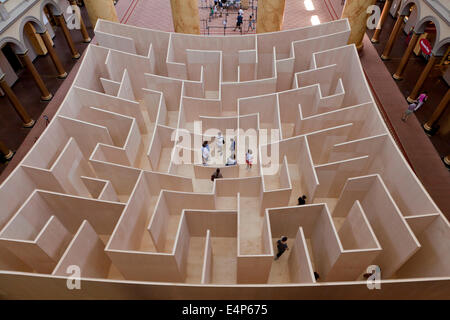 Groß angelegte Labyrinth am National Building Museum - Washington, DC USA Stockfoto