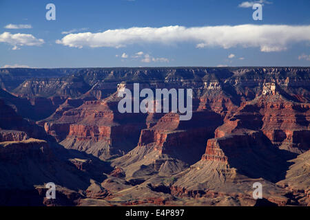 Grand Canyon gesehen vom South Rim Trail, Grand Canyon National Park, Arizona, USA Stockfoto