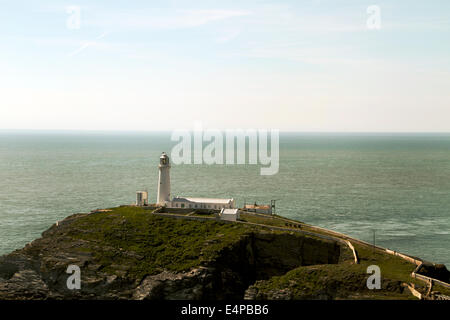 South Stack Leuchtturm Hollyhead Insel Anglesey, Nordwales Stockfoto