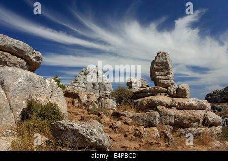 Torcal de Antequera Natural Park, Antequera, Malaga-Provinz, Region von Andalusien, Spanien, Europa Stockfoto