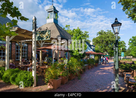 Restaurant Duke of Gloucester Street in der Innenstadt von Williamsburg, Virginia, USA Stockfoto