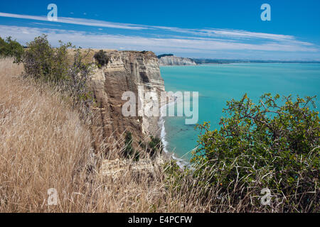 Klippen am Cape Kidnappers Stockfoto