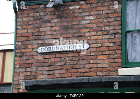 Die Rovers zurück an die ursprüngliche Coronation Street Set, Granada Studio, Quay Street, Manchester Stockfoto