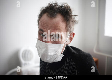 Tuberkulose und HIV in der Republik Moldau, TB Ward, Krankenhaus, Balti, Moldawien Stockfoto