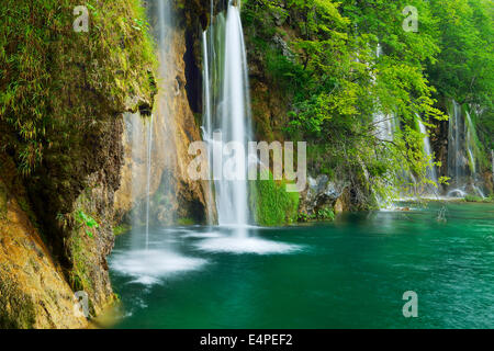 Wasserfall, Nationalpark Plitvicer Seen, Plitvice Jezera, Lika-Senj, Kroatien Stockfoto