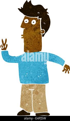 Karikatur Mann mit Hand-Signalisierung Stock Vektor