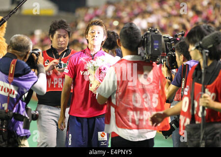 Yoichiro Kakitani (Cerezo), 15. Juli 2014 - Fußball /Soccer: 2014 J.LEAGUE 1.Division zwischen Cerezo Osaka 1-2 Kawasaki Frontale im KINCHO Stadium, Osaka, Japan. (Foto von Kenzaburo Matsuoka/AFLO) Stockfoto