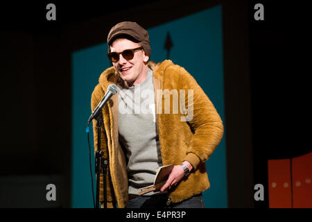 JOE LYCETT beim Machynlleth Comedy Festival 2014 Stockfoto