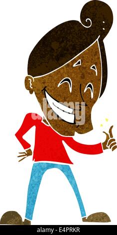 Cartoon Mann schnappen von Fingern Stock Vektor