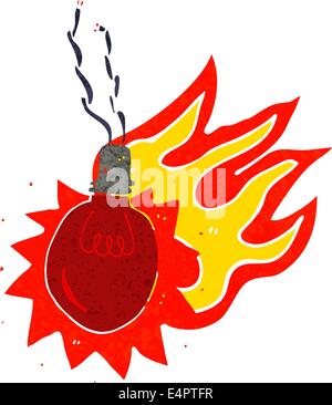 heiße Cartoon rote Glühbirne Stock Vektor