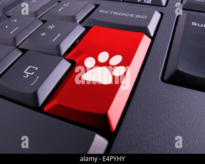 Bild einer Tastatur mit schönen Symbolen. Stockfoto