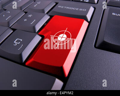 Bild einer Tastatur mit schönen Symbolen. Stockfoto