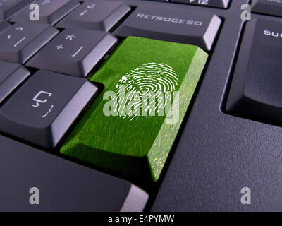 Bild einer Tastatur mit schönen Symbolen. Stockfoto